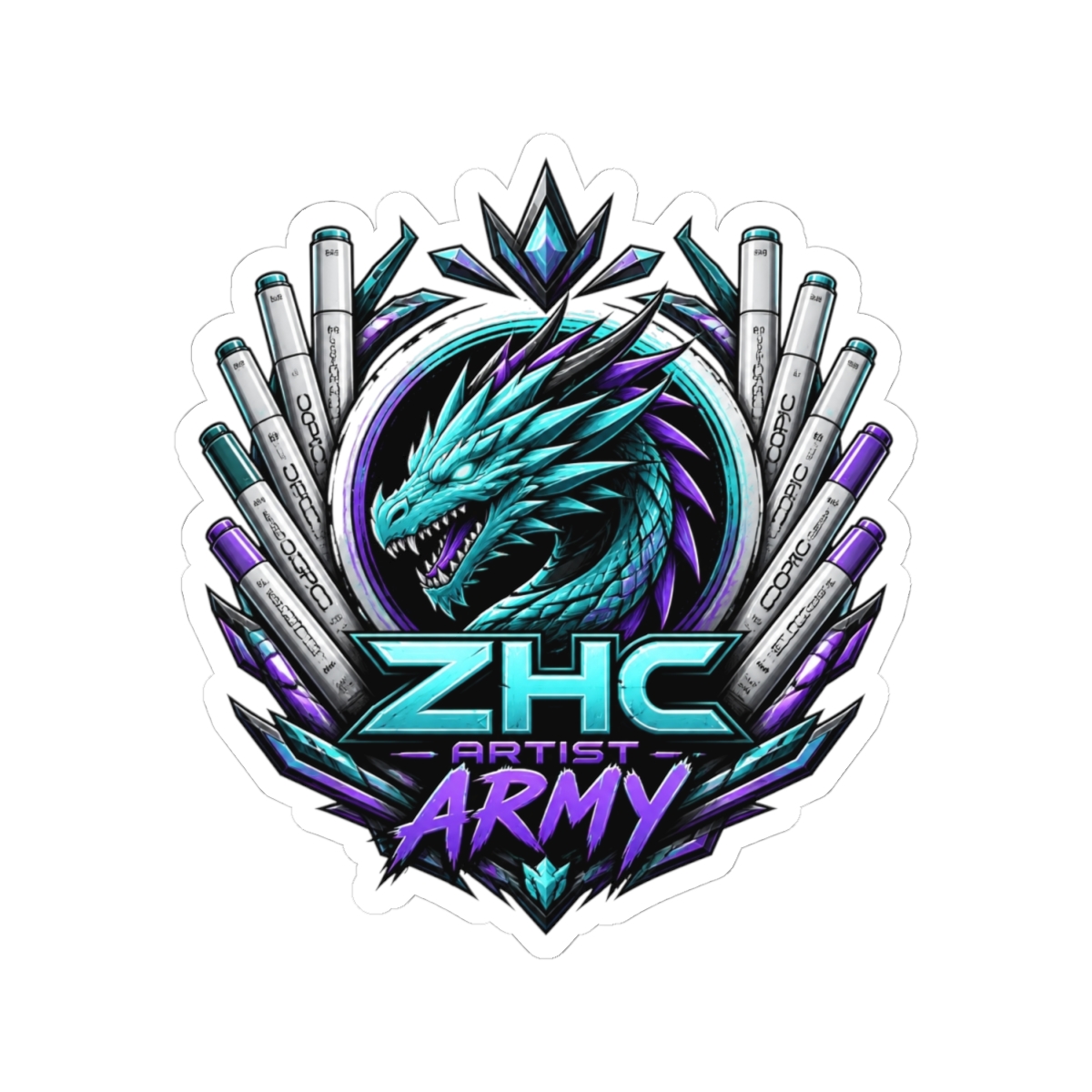 ZHC "ZHC Artist Army" Sticker - alternate angle 2, merchandise