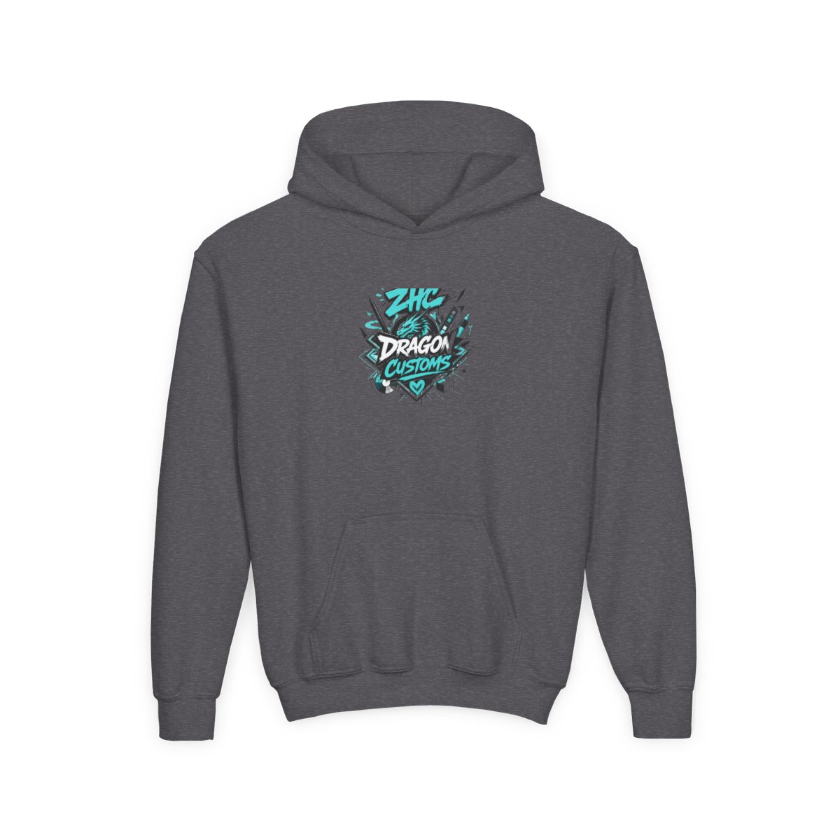 ZHC "DRAGON CUSTOMS" Kids Hoodie - alternate angle 3, merchandise