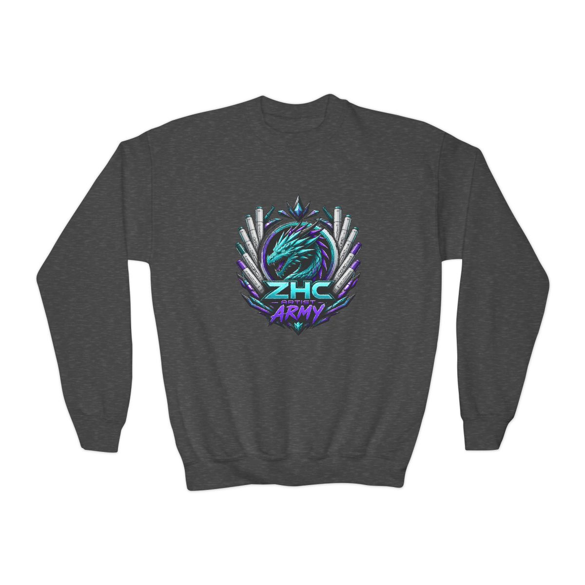 ZHC "ZHC Artist Army" Kids Crewneck - alternate angle 2, merchandise